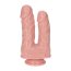 Dildo Dublu Toyz4Lovers "Cain si Abel" 17,5 cm - Natural##