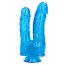 Dildo Dublu Toyz4Lovers "Romolo and Remo" 21 cm - Albastru##