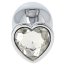 Butt Plug Anal Toyz4Lovers "Clear Heart Jewel" 8 cm - Argintiu - vedere spate