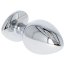 Butt Plug Anal Toyz4Lovers "Clear Heart Jewel" 8 cm - Argintiu - detaliu finisaj