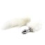 Butt Plug Anal Toyz4Lovers "Fox Tail" 7 cm - Alb - vedere frontala