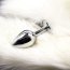 Butt Plug Anal Toyz4Lovers "Fox Tail" 7 cm - Alb - culoare si material
