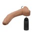 Vibrator curbat cu ventuza si telecomanda, 28x5cm, cu vibratii - dimensiuni complete