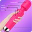 Vibrator Stimulator HAOOY »Senzual« 20 cm - Roz