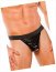 Chiloti tanga barbati,Zeus Wet Look Thong Black, S-L, Allure Lingerie