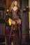 Suspender bodystocking with strappy back detail, S-L# - vedere laterala
