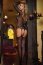 Suspender bodystocking with strappy back detail, S-L# - dimensiuni complete
