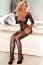 Suspender bodystocking with strappy back detail, S-L# - vedere frontala