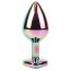 Plug anal Rainbow Heart Gem, M - culoare si material