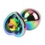 Plug anal Rainbow Heart Gem, M - detaliu design
