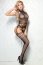 Sexy Flirt Black High Neck Bodystocking- Negru