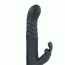 Vibrator Rabbit Passion »Silver Fox« 24,8 cm - Negru - dimensiuni complete
