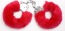 Catuse cu Plus Loving Joy "Furry Hand Cuffs"Rosu##