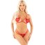 Set Lenjerie Intima Hearts Design Leg Avenue - Rosu