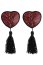 Ornamente Sfarcuri cu Pietre Paris Hollywood "Nipples Tassels" - Rosu