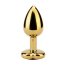 Butt Plug Anal Precious Metals "Heart Shaped Gold" 7,5 cm - Galben##