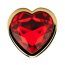 Butt Plug Anal Precious Metals "Heart Shaped Gold" 7,5 cm - Galben##