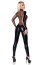 Salopeta Neagra cu Insertii Transparente GoGo Jumpsuit Saresia - Negru