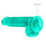 Dildo Jelly Verde Realrock Crystal Clear, [ 17 cm x 3,1 cm ] - culoare si material