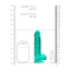 Dildo Jelly Verde Realrock Crystal Clear, [ 17 cm x 3,1 cm ] - vedere laterala