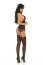 Set Body Corset Satinat cu Dantela Florala, bikini si masca, Beauty Night, EVE - culoare si material