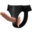 Strapon Dublu Baile, »Ultra Passionate Harness« 13,5 cm - Natural - vedere frontala