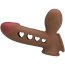 Manson Penis Pretty Love "Tyronn cu Pompa Airbag"​ 20 cm - Maro - culoare si material