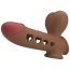Manson Penis Pretty Love "Tyronn cu Pompa Airbag"​ 20 cm - Maro - vedere laterala