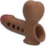 Manson Penis Pretty Love "Tyronn cu Pompa Airbag"​ 20 cm - Maro - accesorii incluse