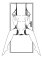 ​Leagan Sexual EasyToys »Bum Support Over The Door Swing« Negru - vedere frontala
