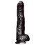 Dildo XXL, Icon Brands "Falcon Big Black Cock Uncut" 35 cm - Negru##