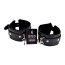 Catuse cu blanita, Bound to Please, Furry Plush Wrist Cuffs, Negru#