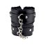 Catuse cu blanita, Bound to Please, Furry Plush Wrist Cuffs, Negru#