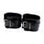 Catuse cu blanita, Bound to Please, Furry Plush Wrist Cuffs, Negru#