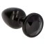 Plug anal bijuterie Secret Pleasure Toyz4Lovers metal negru cristal rosu - vedere frontala