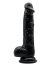 Dildo Loving Joy, cu testicule, negru, 16,5 cm