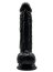 Dildo Loving Joy, cu testicule, negru, 16,5 cm#