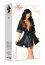Set Neglije Satin si Tanga Delight Beauty Night - Negru