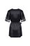 Set Neglije Satin si Tanga Delight Beauty Night - Negru