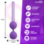Bilele chinezesti Kegel, Moressa, OSIAN, silicon, violet - dimensiuni complete