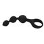Triple Ripple Anal Beads, Loving Joy, Negru#