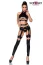 Set Pantaloni si Top Latex Look Combination 15 Saresia - Negru