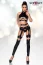 Set Pantaloni si Top Latex Look Combination 15 Saresia - Negru