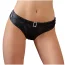 Pantaloni Scurti cu 2 Fermoare si Catarama Strasuri Cottelli Collection - Negru
