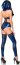 Sexy Metalic Gogo-Set "Blue Seduction" Saresia - Albastru