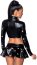 Set Jacheta si Fusta cu Decupaje Wetlook Saresia - Negru