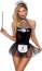 Costum de servitoare din 4 piese, negru, S/L