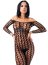 Bodystocking Plasa One Touch Rimes - Negru