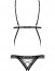 Body senzual negru cu bretele deschise - Obsessive 865#