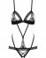 Body senzual negru cu bretele deschise - Obsessive 865#